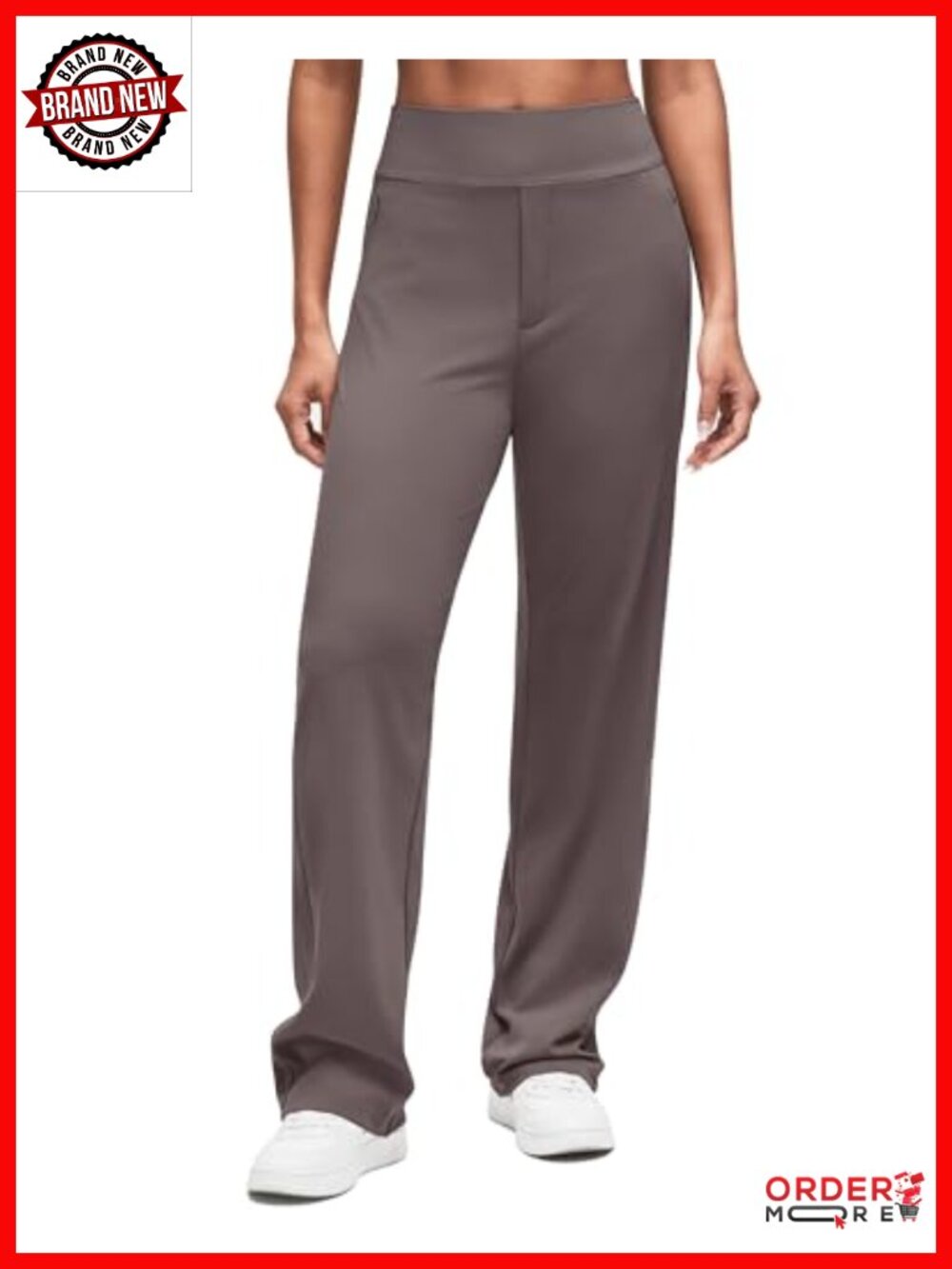 G4Free Women's Dress Yoga Pants Hidden Zipper Pockets Straight Leg Work